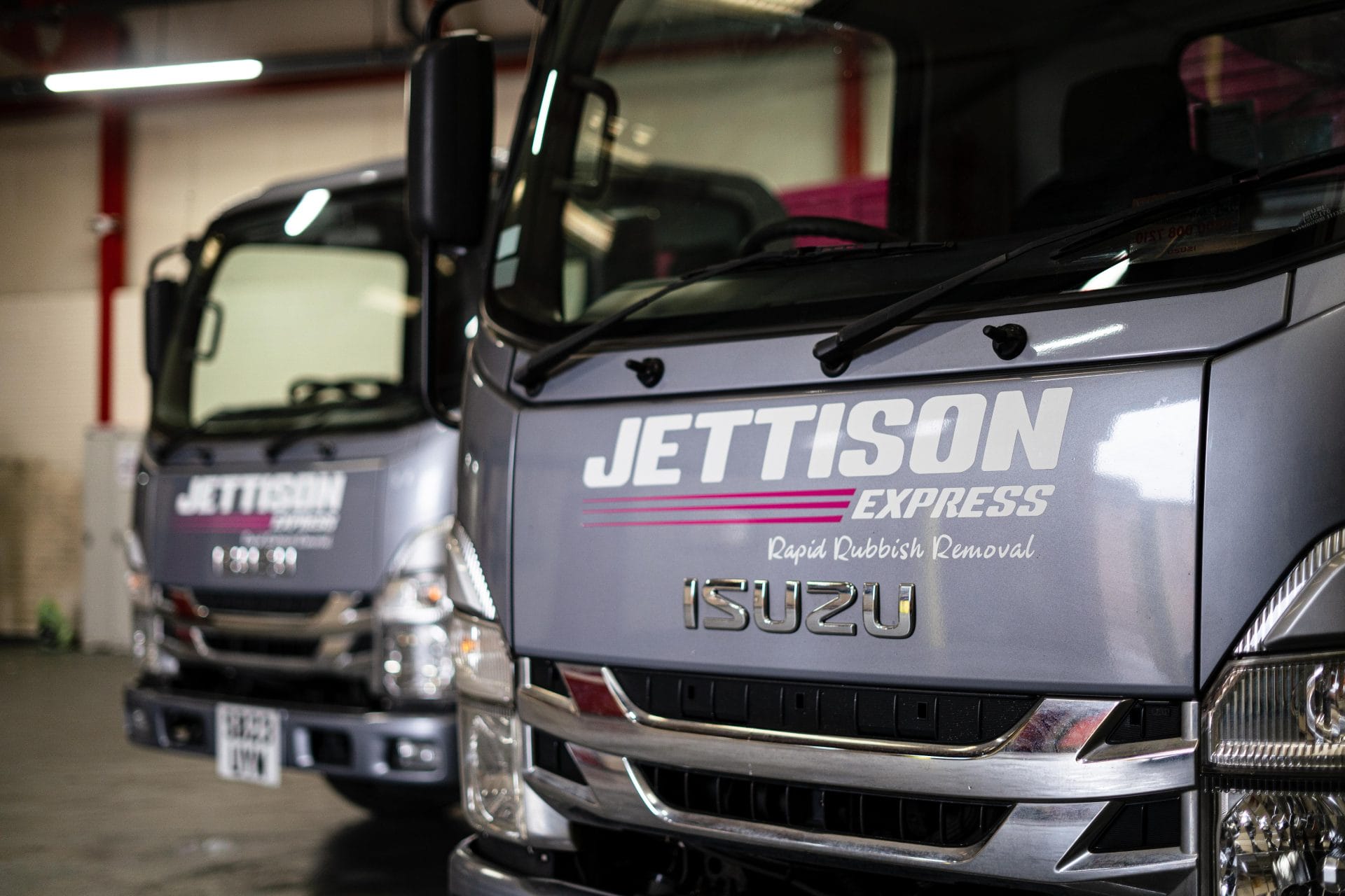 Jettison Express clearance trucks at the depot