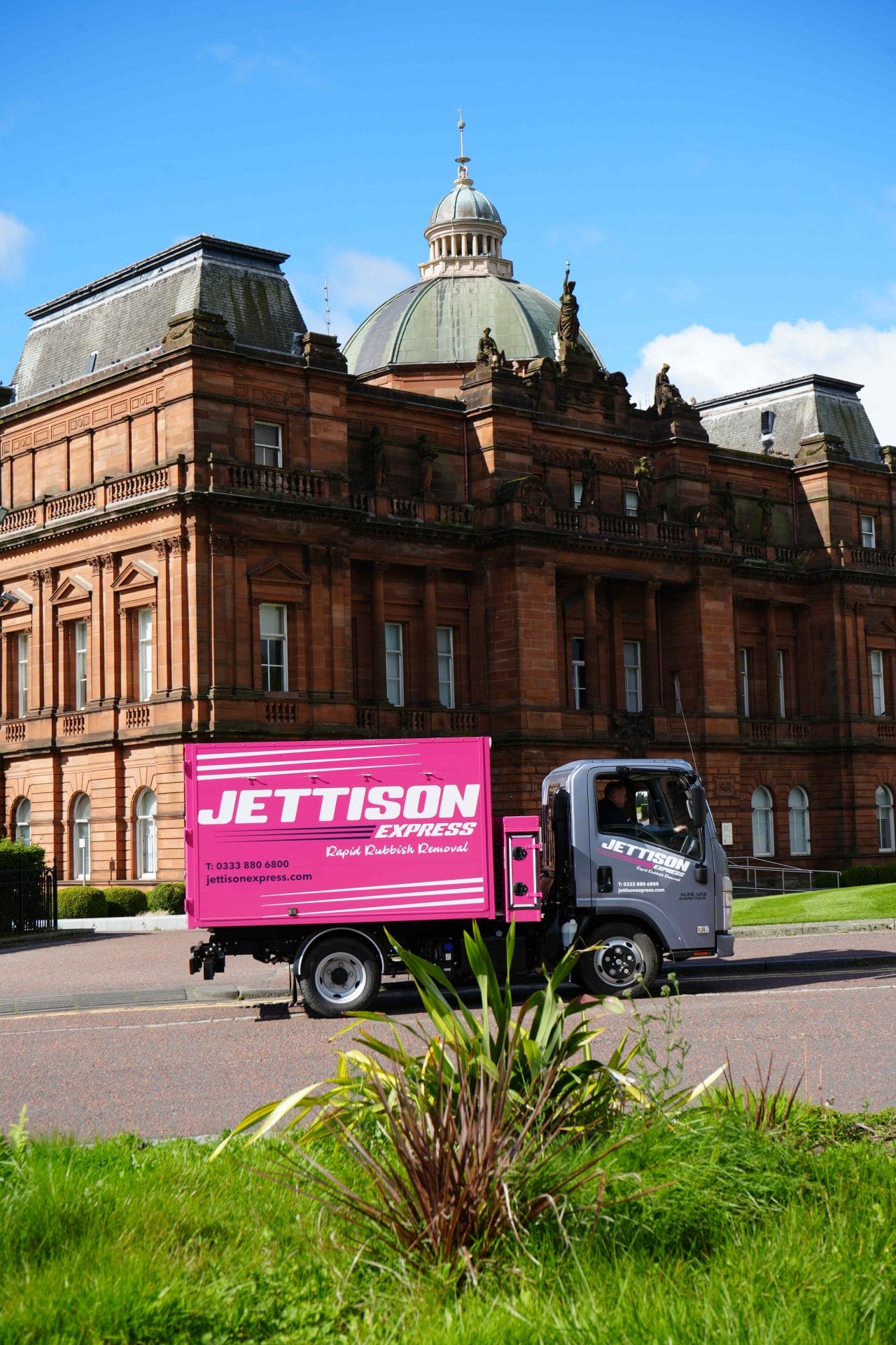 Jettison Express truck outside the People's Palace, Glasgow